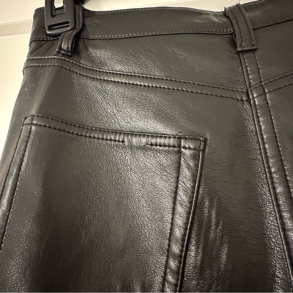 Aritzia Straight Leather Black Pants - Wilfred Size 0 - Picture 4 of 5